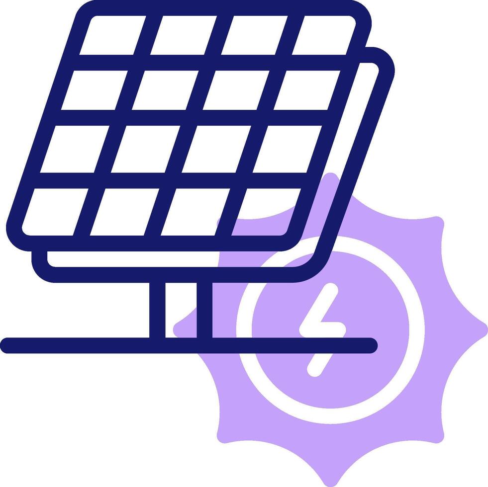 A solar panel with a lightning bolt on it vector