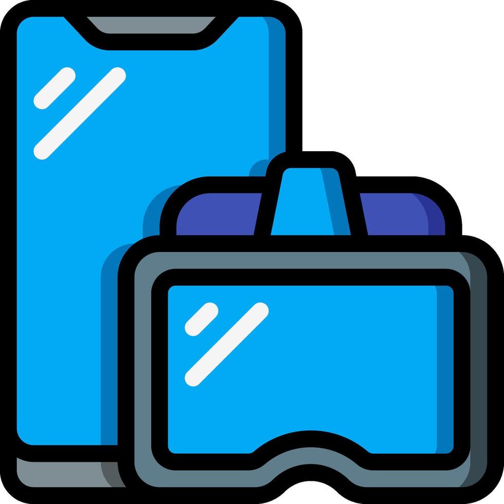 A smartphone and a pair of glasses vector