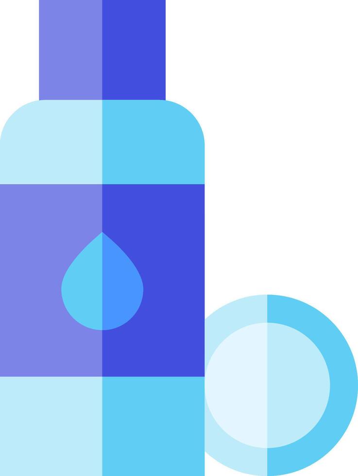 A bottle of water and a blue cap vector