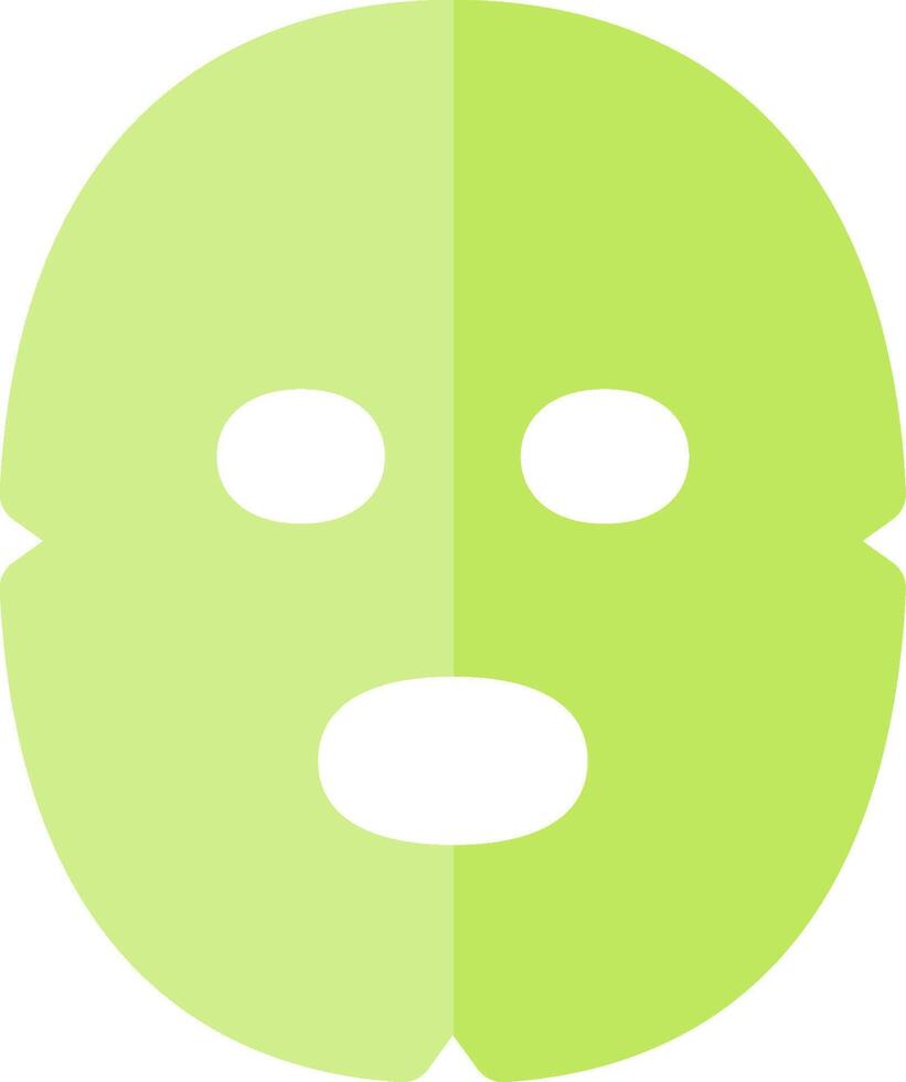 A green mask with a white background vector