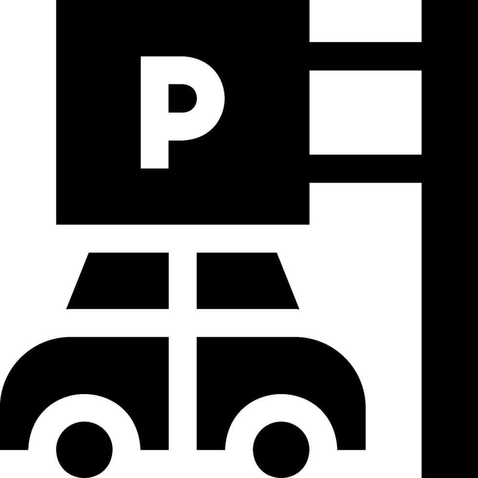 Parking sign icon vector
