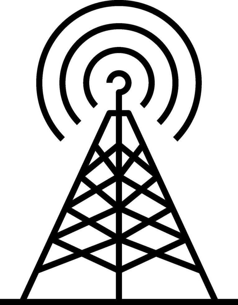 A radio tower with a question mark on it vector
