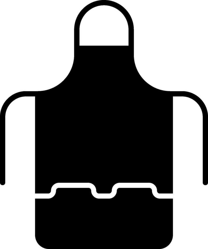 A black apron with a white background vector
