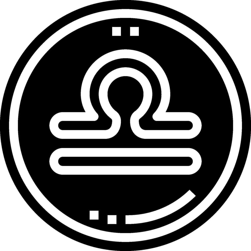 A black and white logo with a circle and a line vector