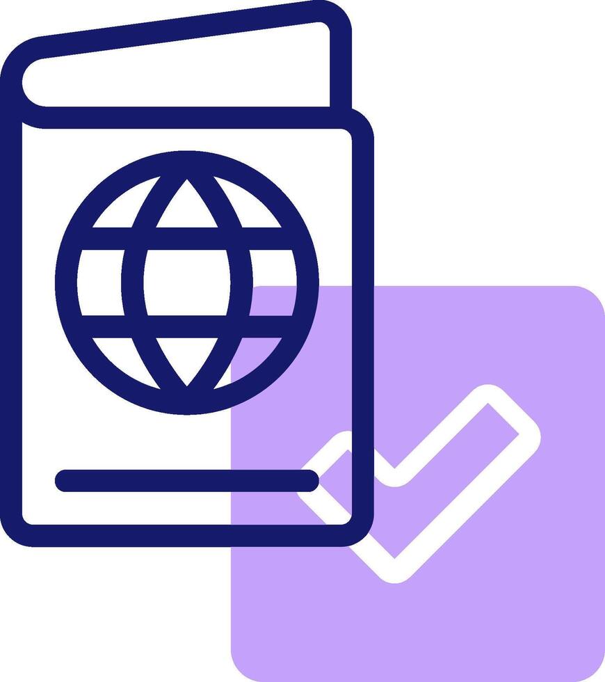 A passport and a globe icon vector