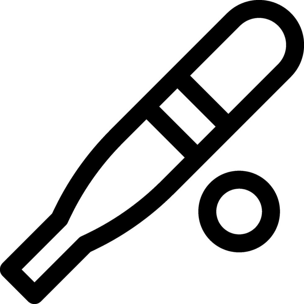 A black and white icon of a baseball bat vector