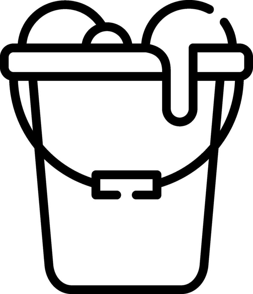Bucket of ice icon vector
