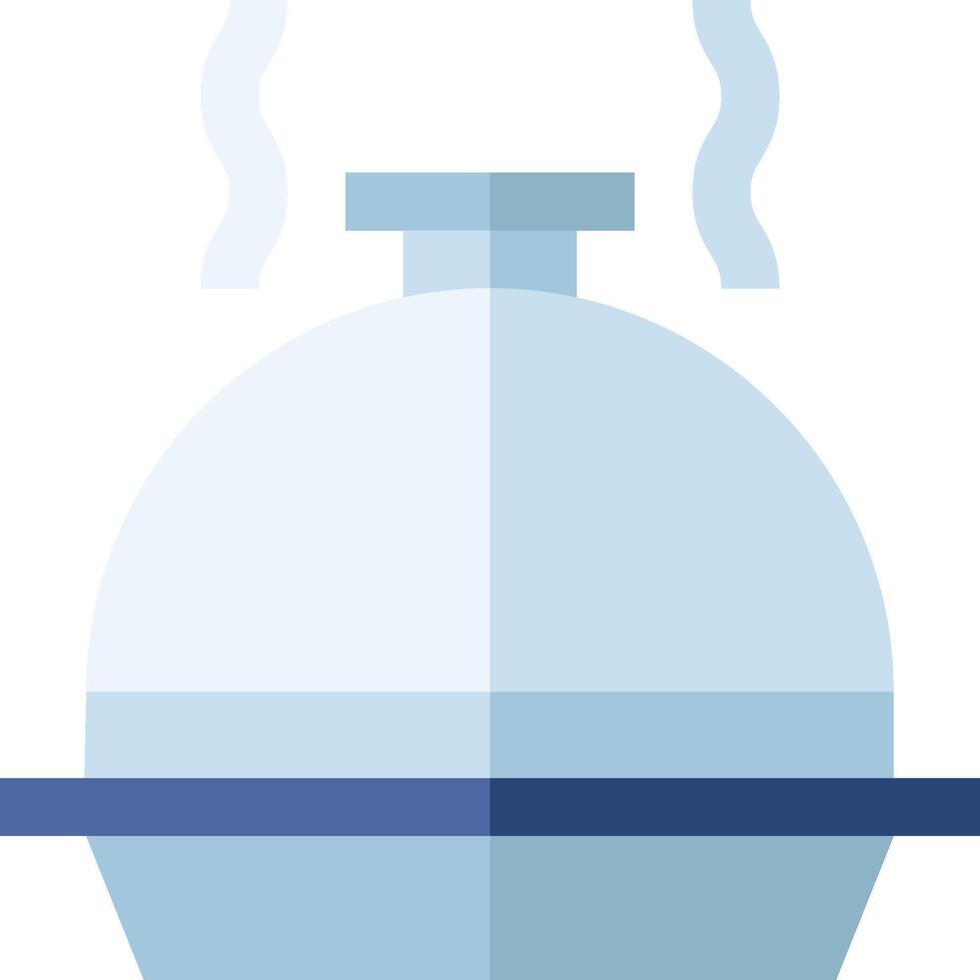 A blue pot with a lid on top vector