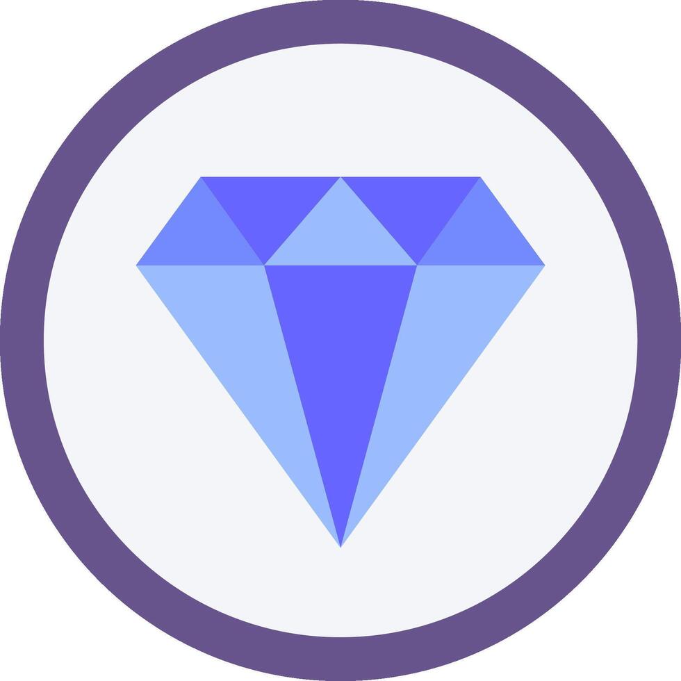 A diamond icon in a purple circle vector