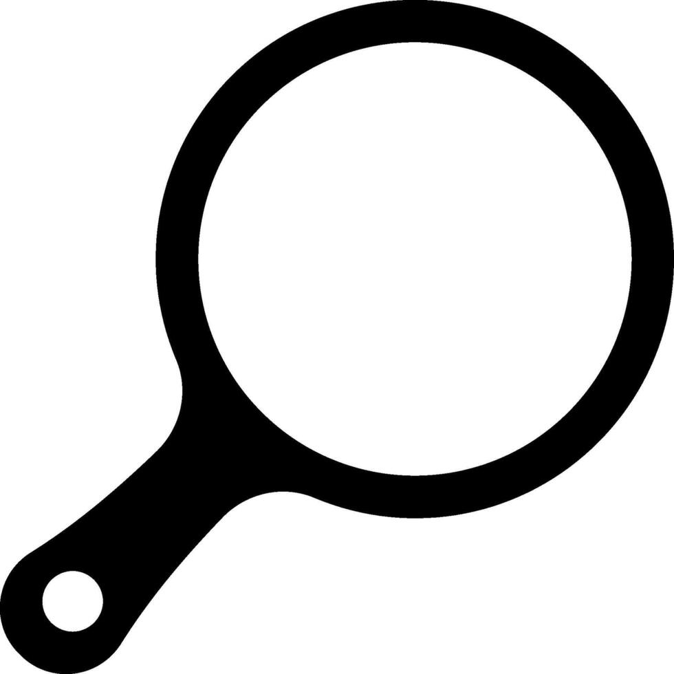 A magnifying glass icon on a white background vector