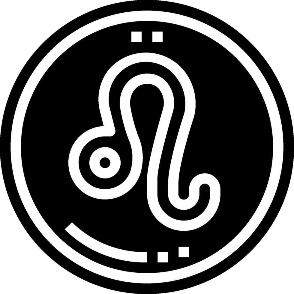 A black and white logo with a zodiac sign vector