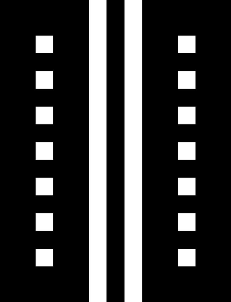 A black and white film strip with white lines vector