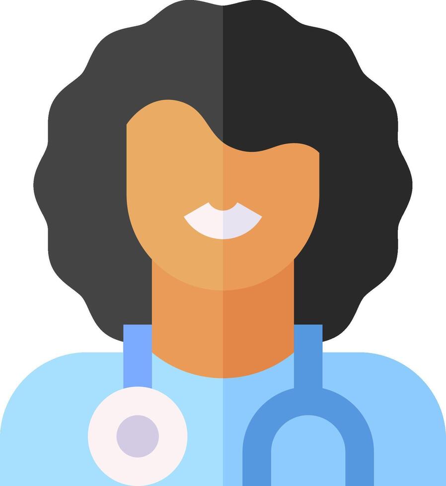A woman with a stethoscope on her head vector