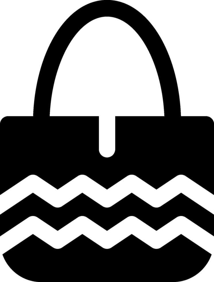 A black and white bag icon vector
