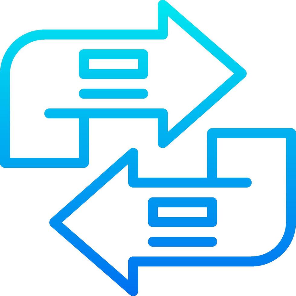 Two arrows pointing in opposite directions vector