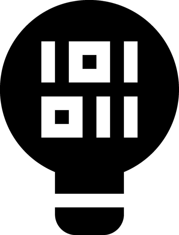 A black and white light bulb with the word 1001 vector