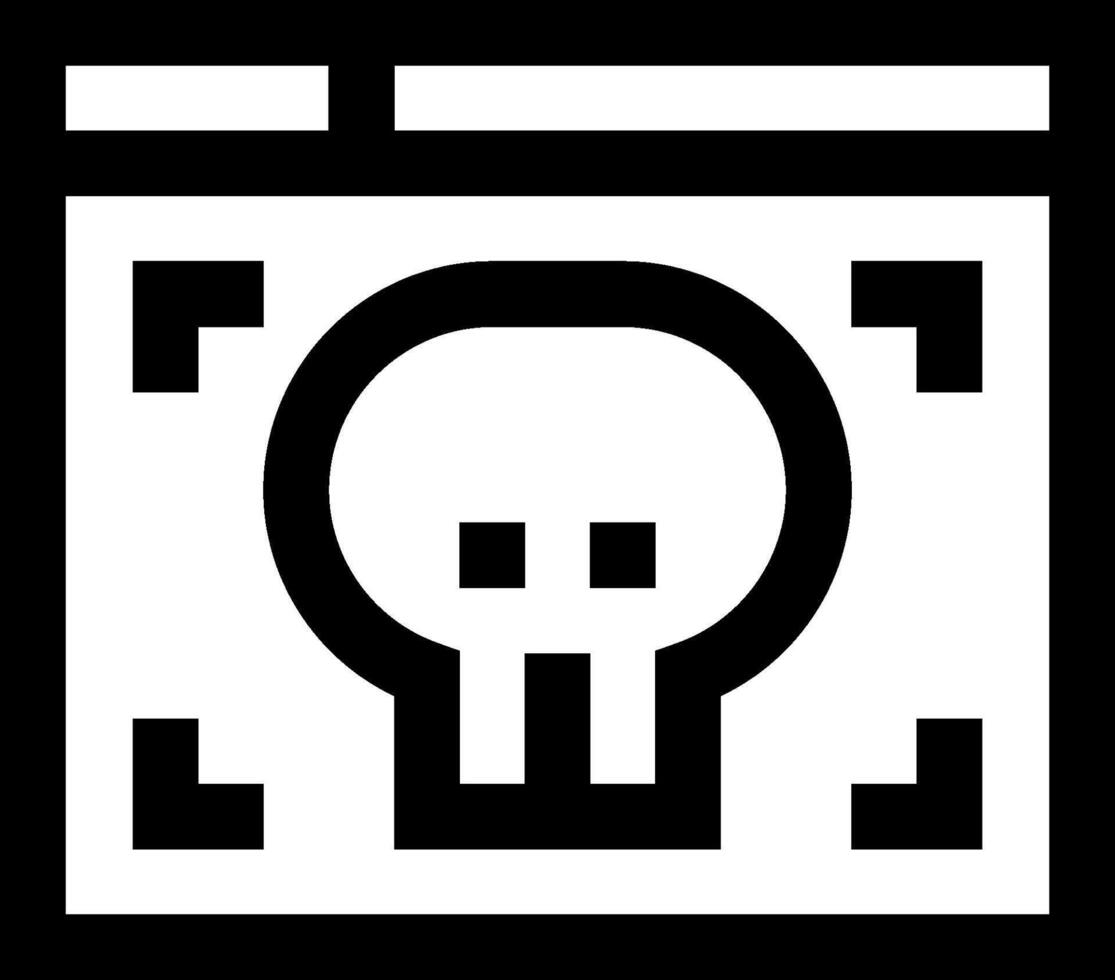 A skull with a camera in front of it vector