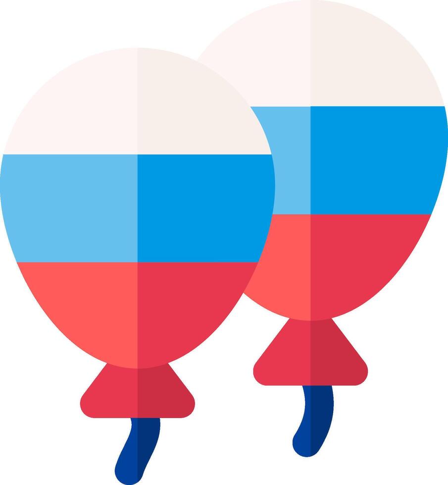 Two balloons with the flag of russia vector