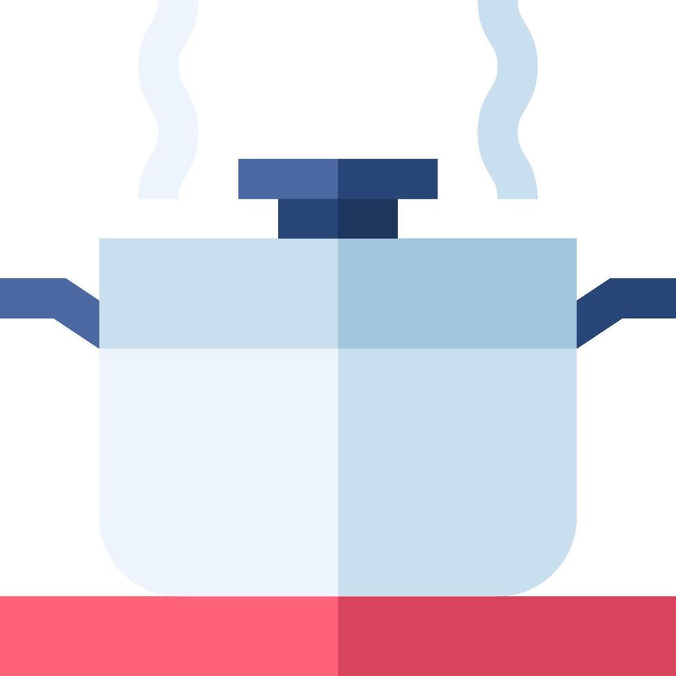 A pot with a lid on top of a red and white background vector