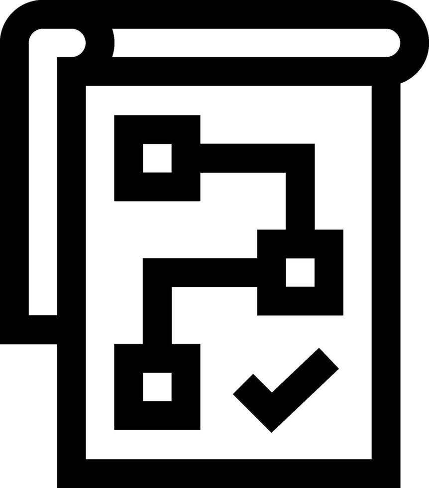 A black and white icon of a document vector