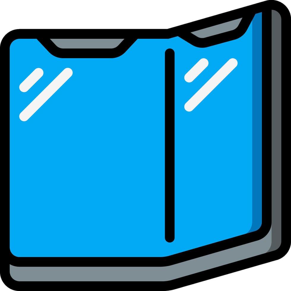 A blue folder with a white background vector