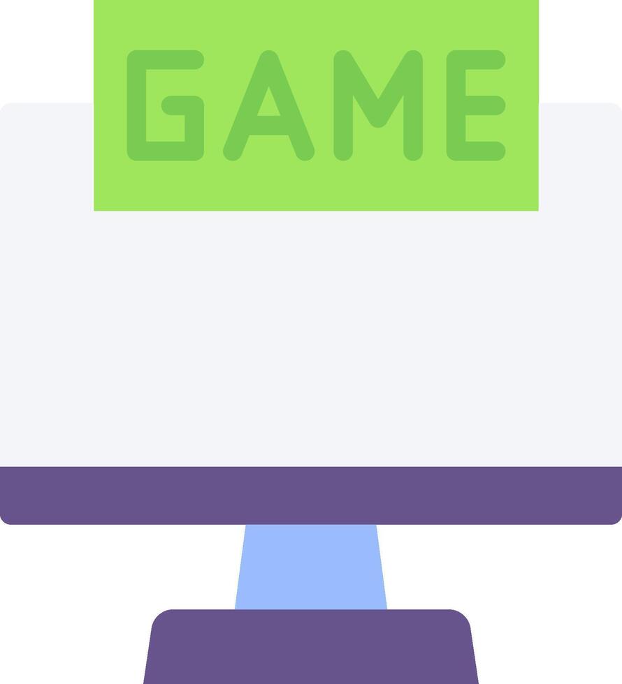 A computer monitor with the word game on it vector