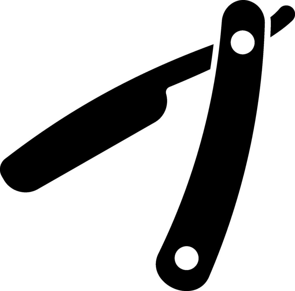 A black and white image of a razor vector