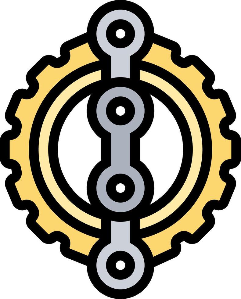A bicycle gear with a cog on it vector