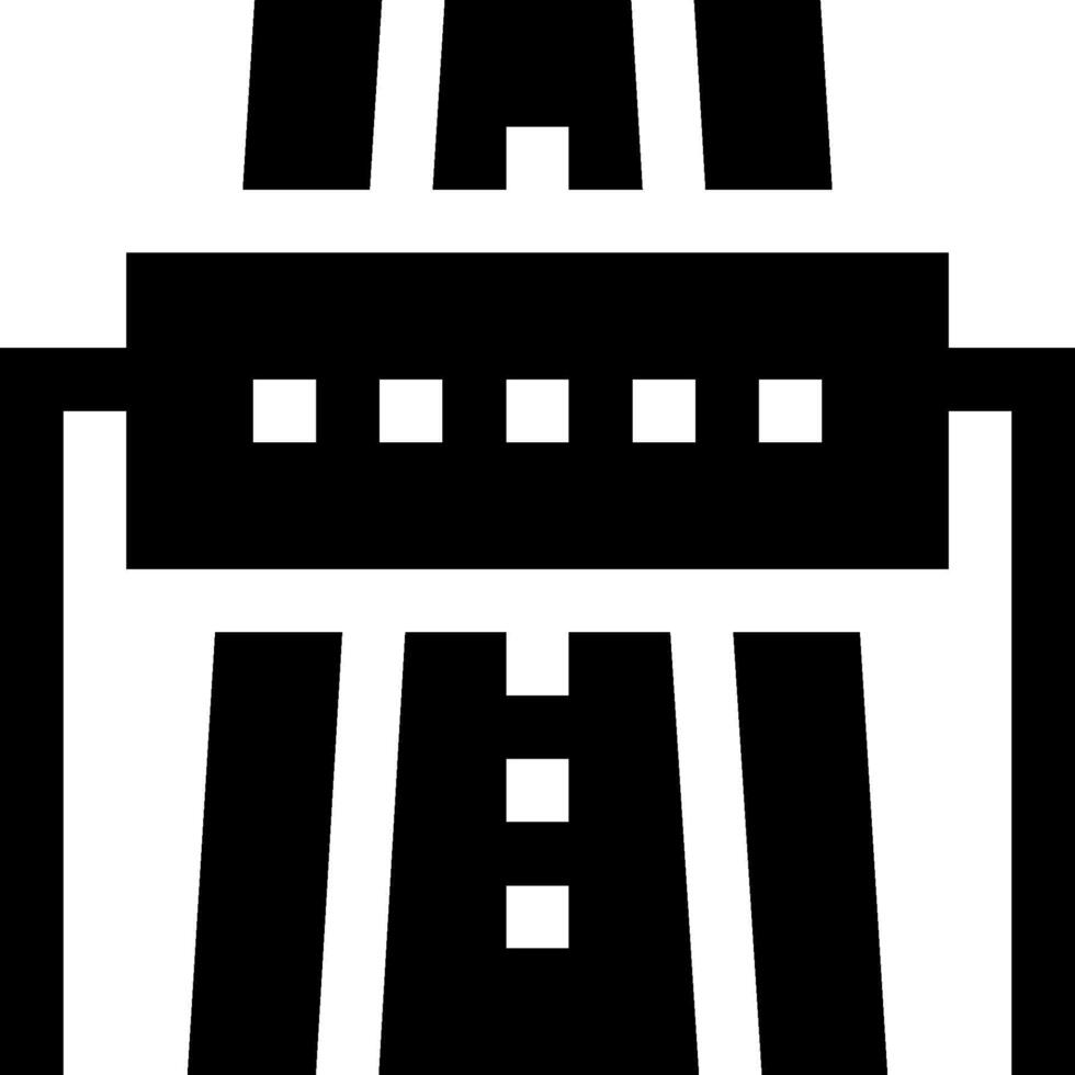 A black and white image of a tower vector