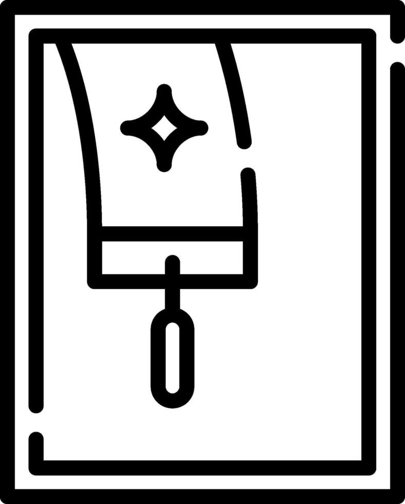 A black and white icon of a knife vector
