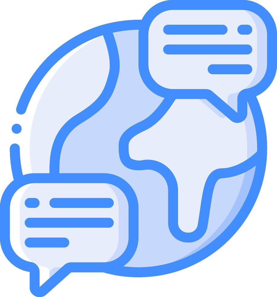 Global chat icon vector