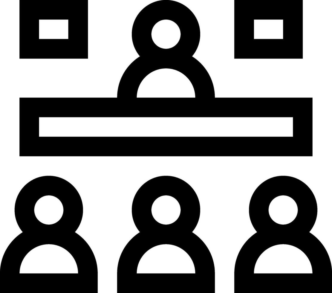 A black and white image of people sitting at a table vector