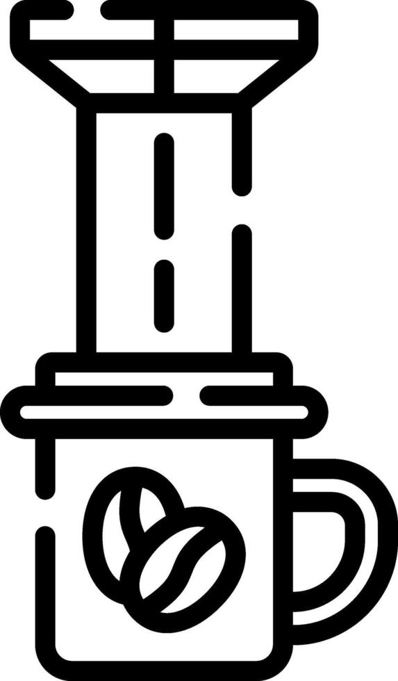 A black and white illustration of a coffee grinder vector