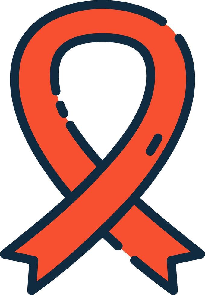 An orange ribbon is shown in this illustration vector