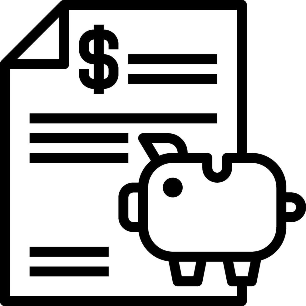 Piggy bank and money icon vector