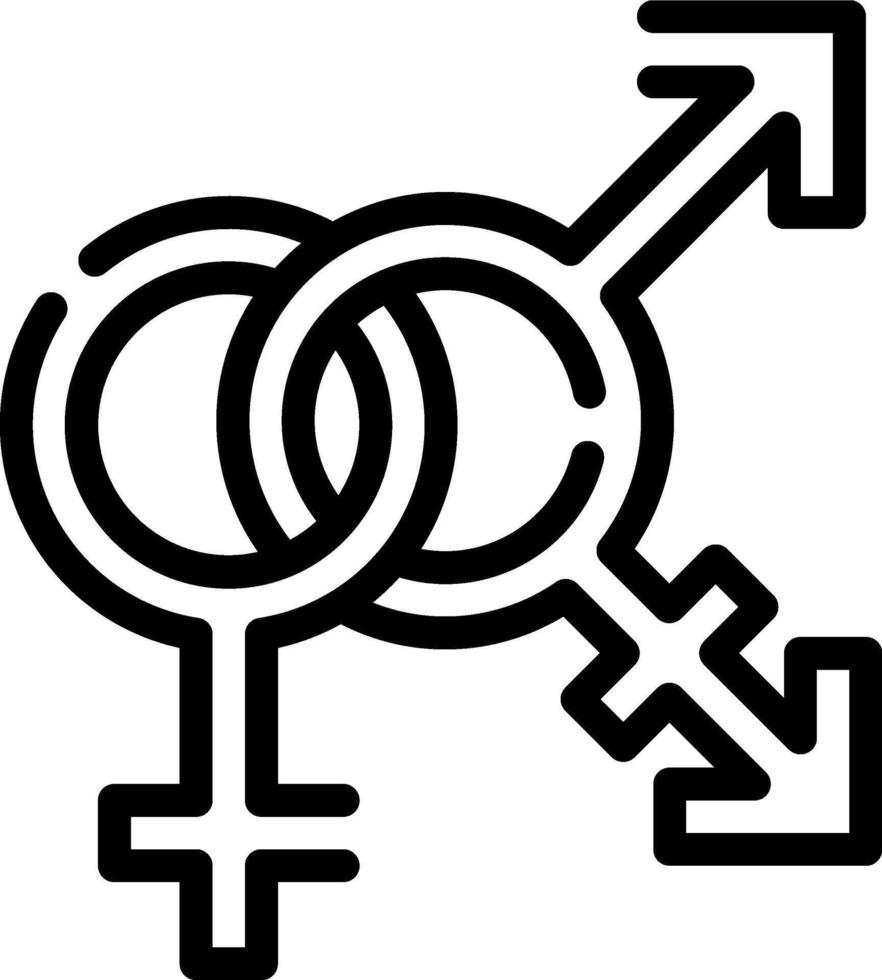 A male and female symbol on a white background vector