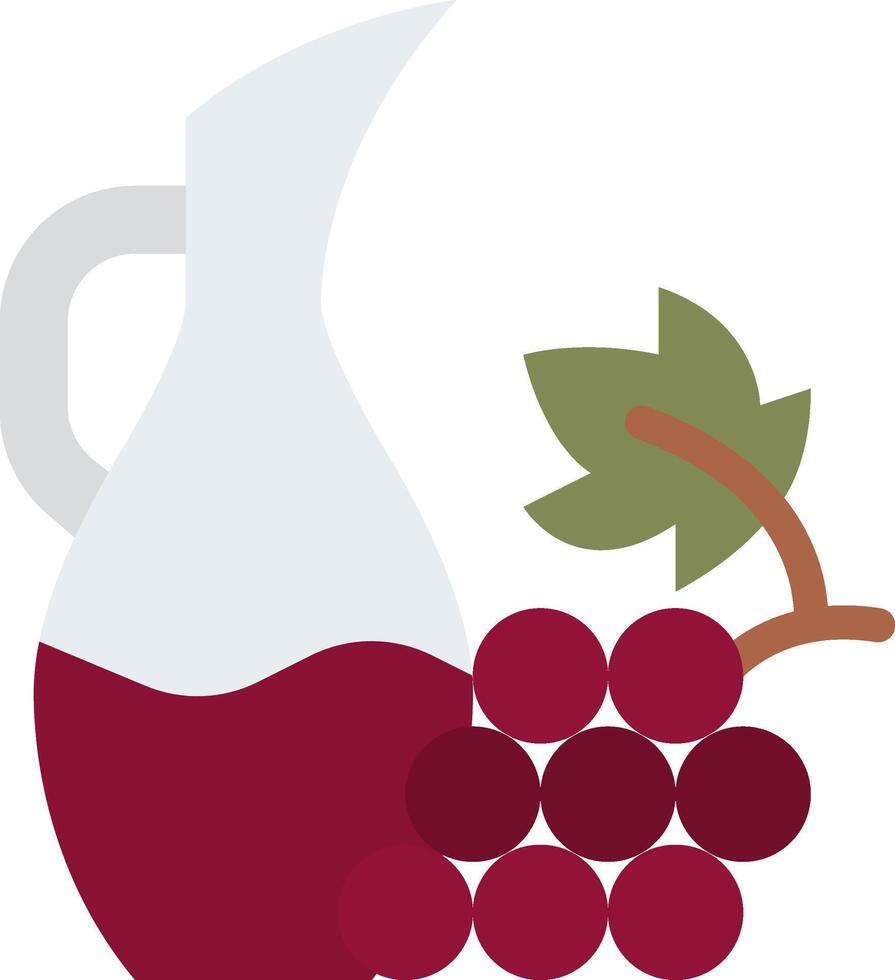 Grapes and jug with grapes vector