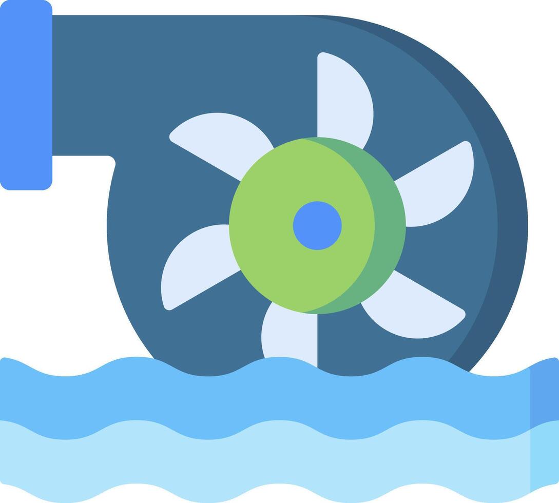 A blue and green fan with a green propeller vector