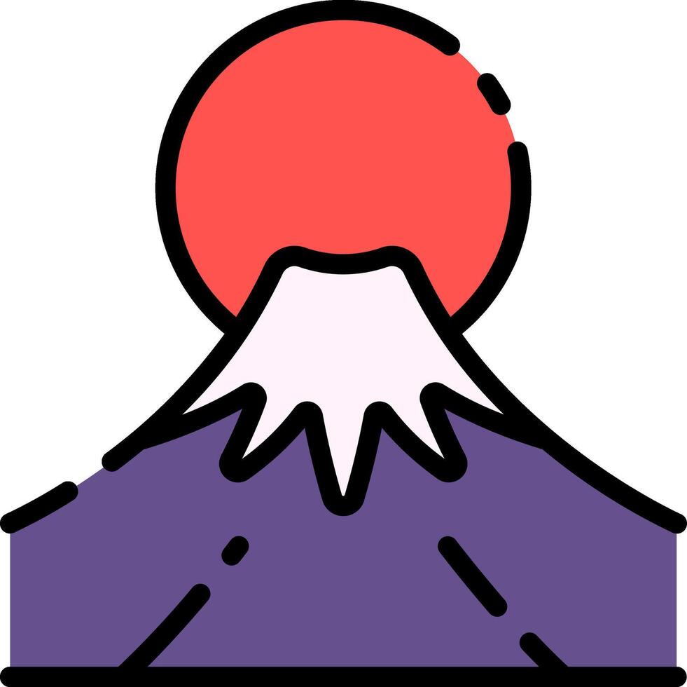 Mount fuji icon vector