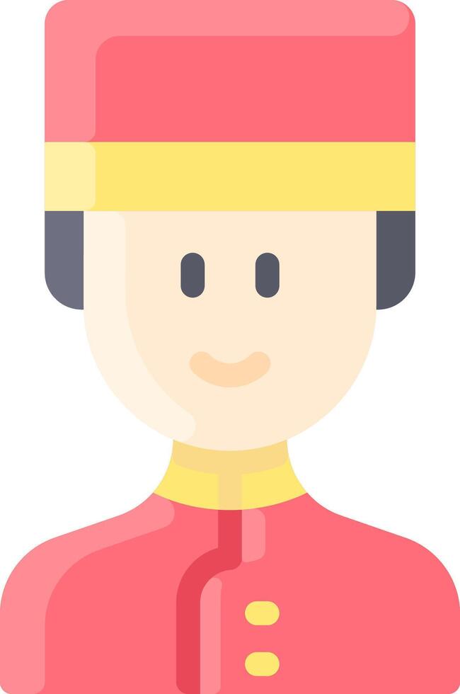 A cartoon character in a red uniform vector