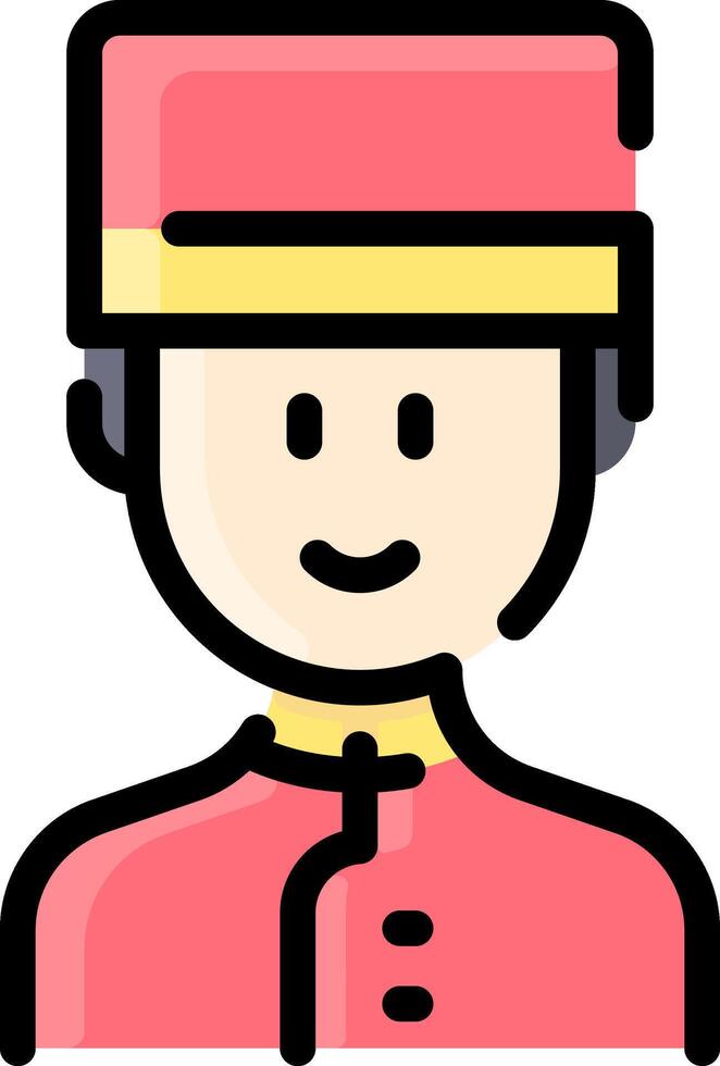 A cartoon character in a red hat vector