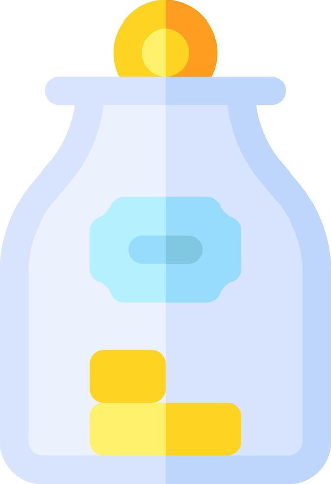 A money jar with coins inside vector