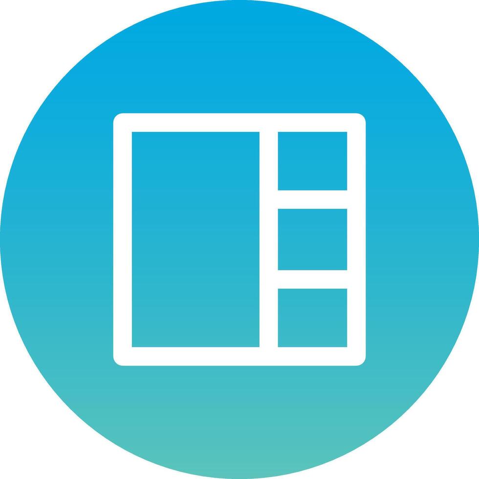 A blue circle with a square in the middle vector