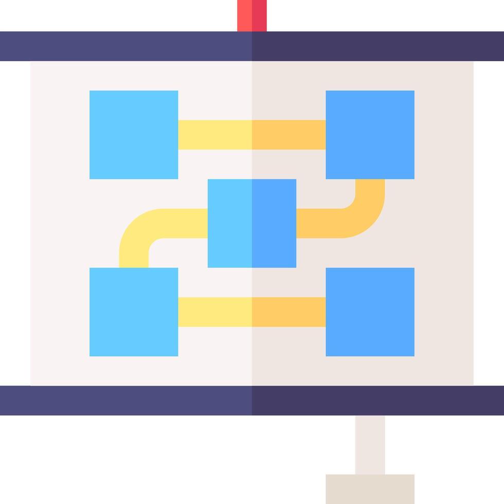 un computadora pantalla con un diagrama de un red vector