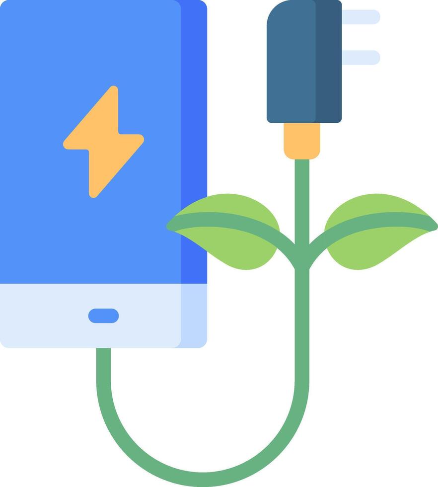 Mobile phone charging with plant vector
