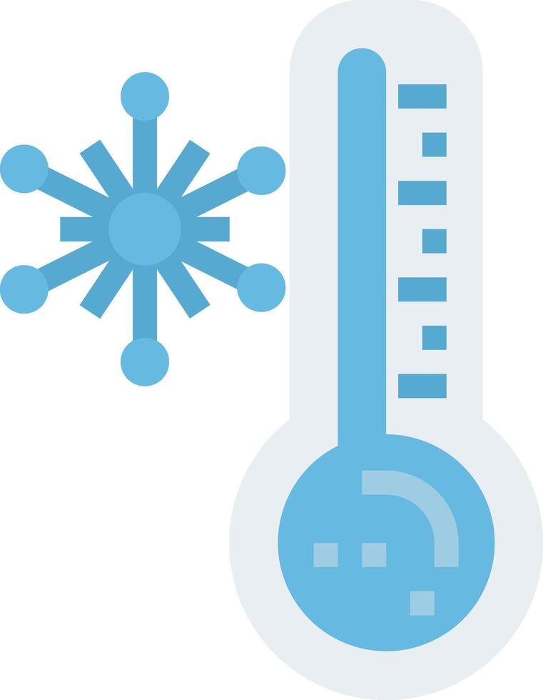 A thermometer and snowflake icon vector