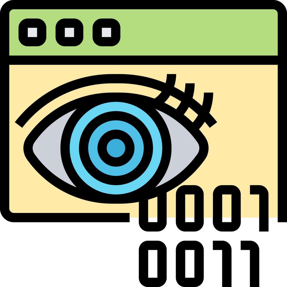 An eye with a number on it vector