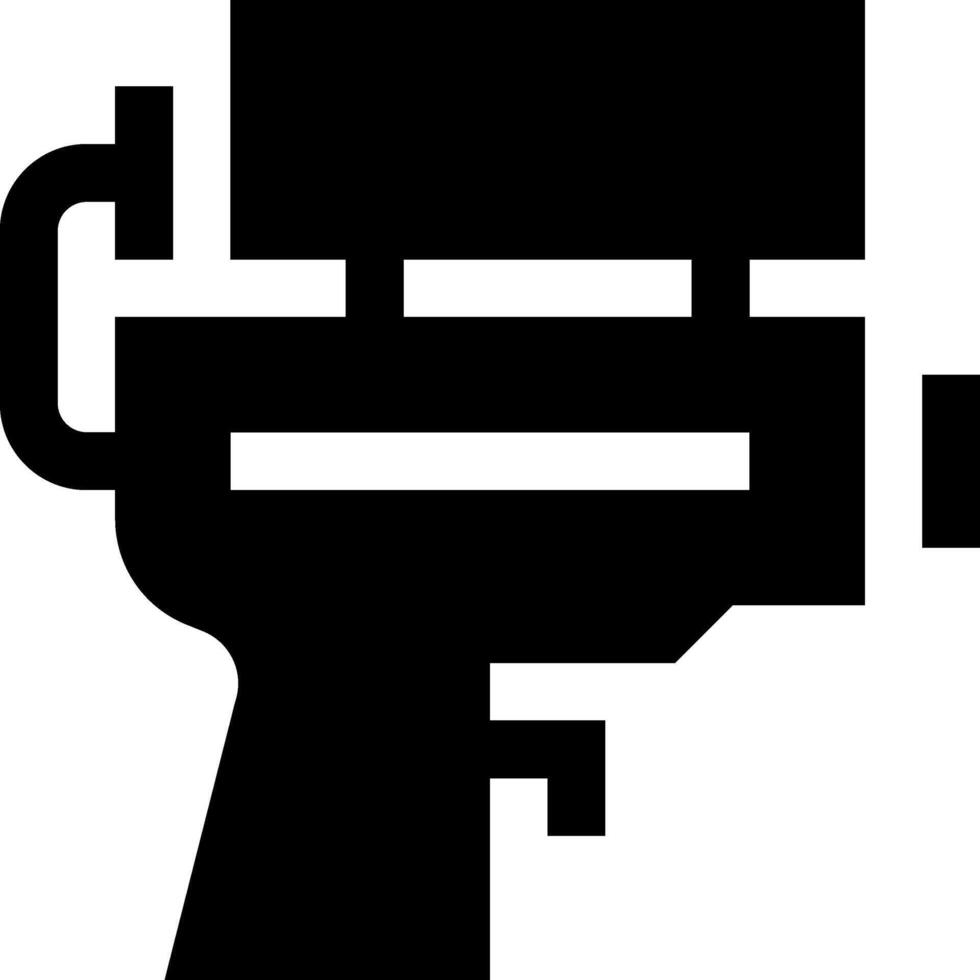 A black and white image of a gun vector