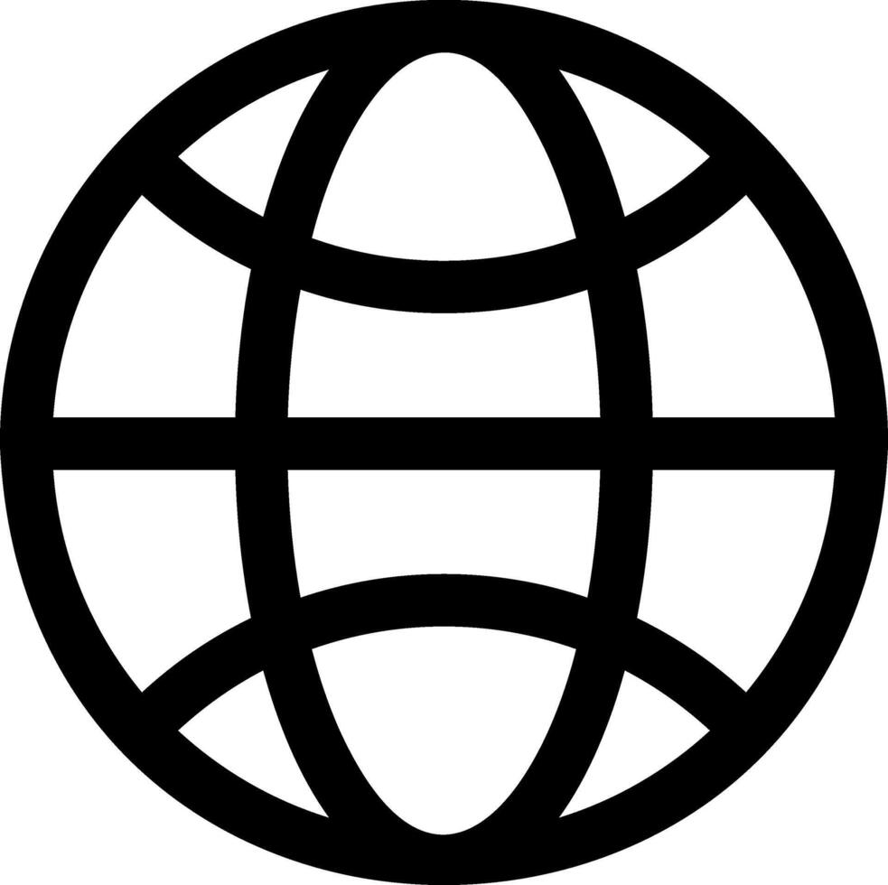 A black and white globe with a circle around it vector