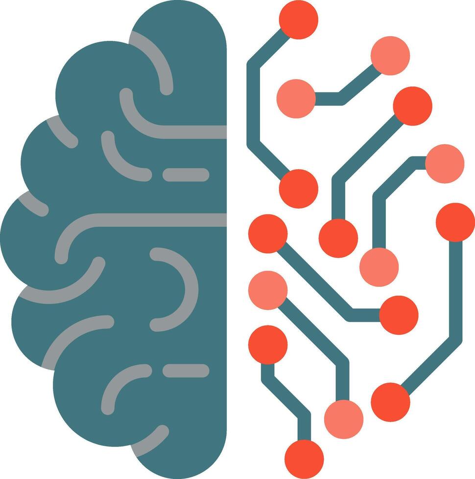 A brain with a circuit board and a circuit board vector